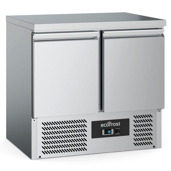 Koelwerkbank | 240L | 2 Deuren (1/1 GN) | +2°C/+8°C | Statisch + Ventilator | 900x700x876(h)mm