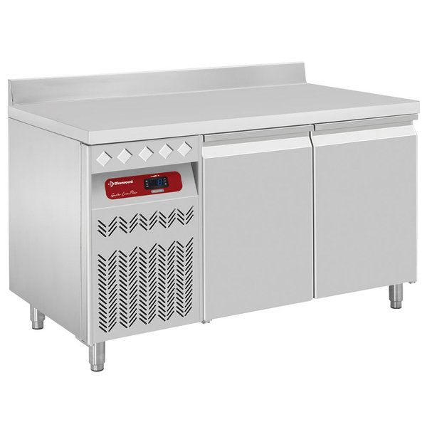 Koelwerkbank | 260L | 2 Deuren (1/1 GN) | -2°C/+8°C | Geventileerd | 0.18kW | Achteropstand | 1330x700x866/1045(h)mm