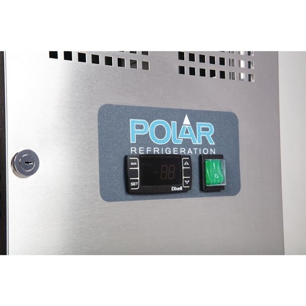 Koelwerkbank | 282L | 1 Deur + 2 Laden (1/1 GN) | -2°C/+5°C | Geforceerd | 0.35kW | Wielen (Geremd) | 1360x700x850(h)mm