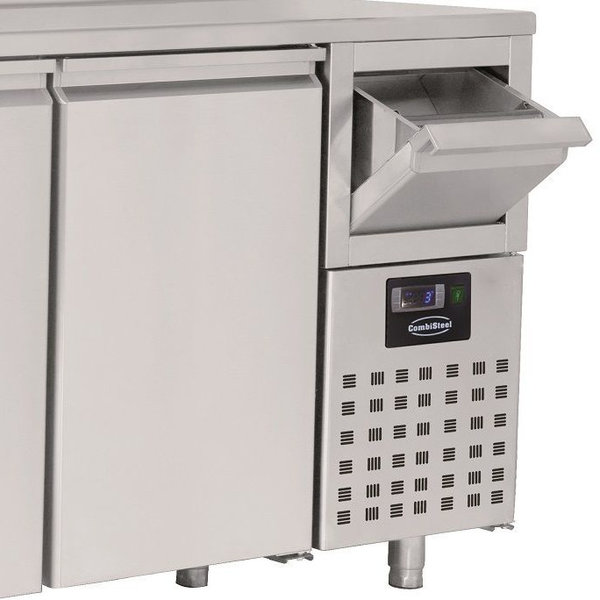 Koffie-Koelwerkbank | 550L | 2 Deuren (1/1 GN) + Afkloplade | -2°C/+8°C | Geforceerd | Achteropstand | 1580x600x1050/1150(h)mm