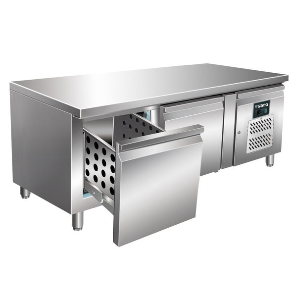 Koelwerkbank | Laag Model | 214L | 2 Laden (1/1 GN) | -2°C/+10°C | Geforceerd | 0.35kW | 1360x700x650(h)mm