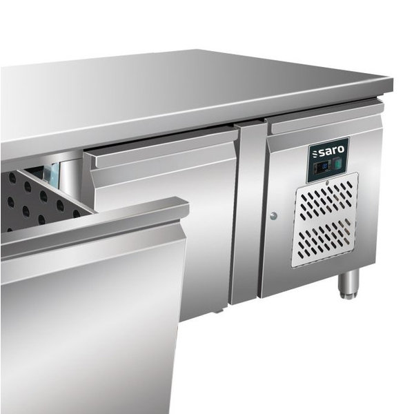 Koelwerkbank | Laag Model | 214L | 2 Laden (1/1 GN) | -2°C/+10°C | Geforceerd | 0.35kW | 1360x700x650(h)mm