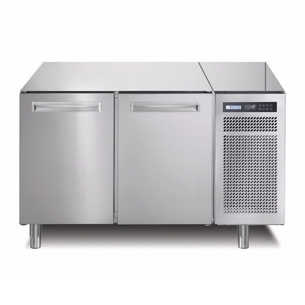 Koelwerkbank | SPRING | 200L | 2 Deuren (1/1 GN) | -2°C/+7°C | Geforceerd | 0.25kW | Luchtvochtigheid Instelbaar | Zonder Werkblad | 1266x690x850(h)mm