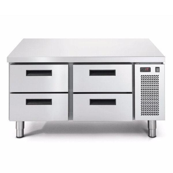 Koelwerkbank | LINEAR | Laag Model | 180L | 4 Laden (1/1 GN) | -2°C/+7°C | Geforceerd | 0.12kW | 1200x685x613(h)mm