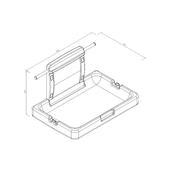 Babyverschoontafel | Grijs | Opklapbaar (Horizontaal) | Wandmontage | 860x580x495(h)mm