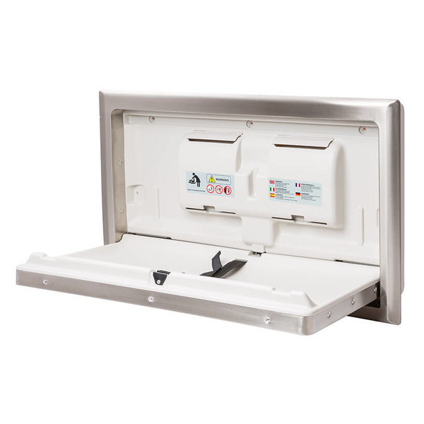 Babyverschoontafel | RVS | Opklapbaar (Horizontaal) | Inbouw | 905x495x520(h)mm