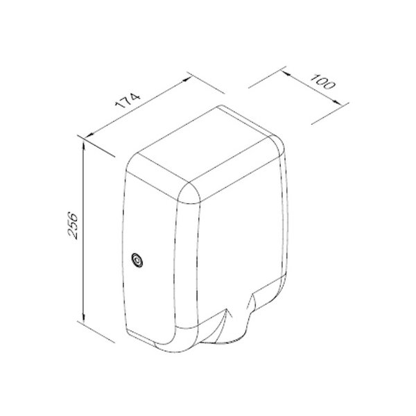 Handendroger | RVS | Automatisch | Droogtijd 10-12s | 1kW (230V) | 174x100x256(h)mm