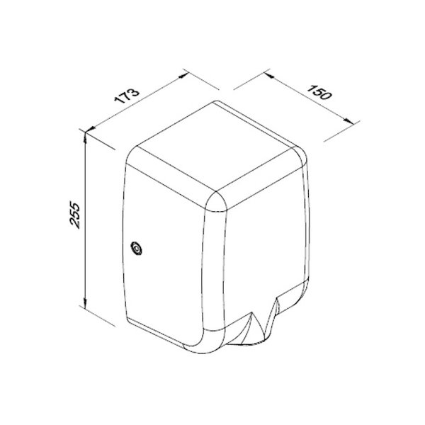 Handendroger | RVS | Automatisch | Droogtijd 10-12s | 1.35kW (230V) | 173x150x255(h)mm