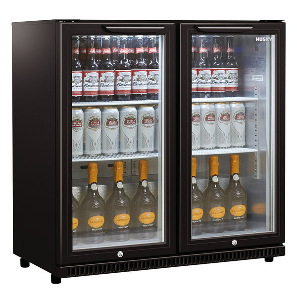 Barkoelkast | 186L | Zwart | 0°C/+10°C | Geforceerd | Draaideuren | 870x520x870(h)mm