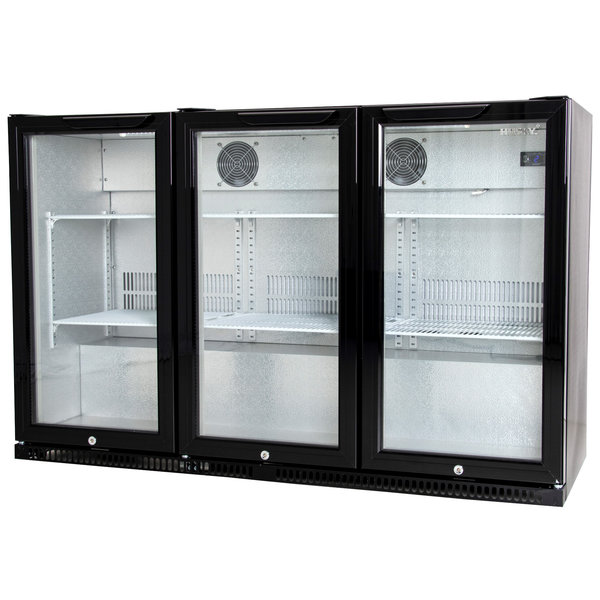 Barkoelkast | 350L | Zwart | 0°C/+10°C | Geforceerd | Draaideuren | 1350x520x870(h)mm