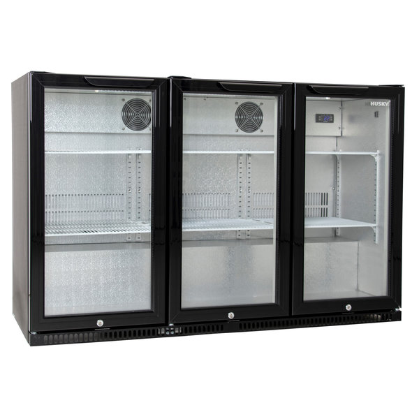 Barkoelkast | 350L | Zwart | 0°C/+10°C | Geforceerd | Draaideuren | 1350x520x870(h)mm