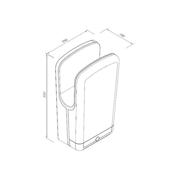 Handendroger | Kunststof | Automatisch | Droogtijd 7-10s | 2kW (230V) | Antibacterieel + HEPA-Filter | 360x240x610(h)mm