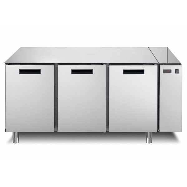 Koelwerkbank | LINEAR | 420L | 3 Deuren (1/1 GN) | Voor Externe Koelunit | Zonder Werkblad | 1585x700x850(h)mm