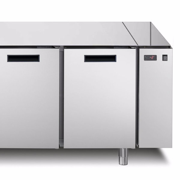 Koelwerkbank | LINEAR | 420L | 3 Deuren (1/1 GN) | Voor Externe Koelunit | Zonder Werkblad | 1585x700x850(h)mm
