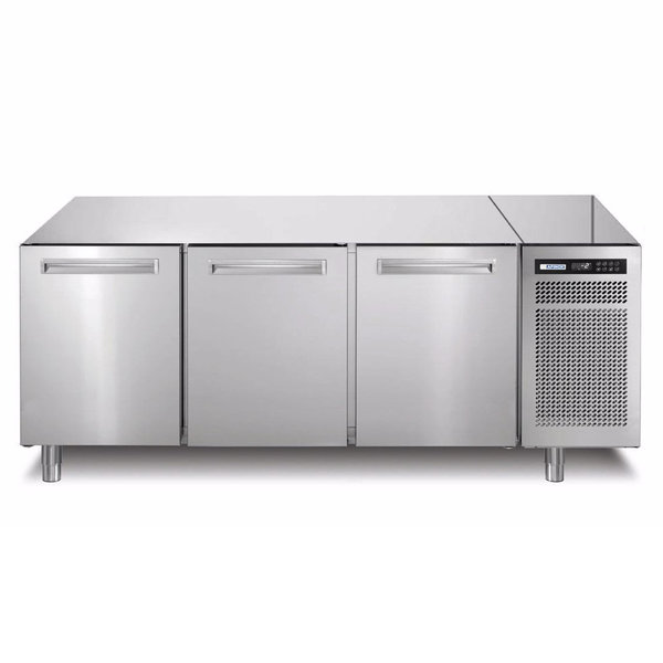 Bakkerij Koelwerkbank | SPRING | 590L | 3 Deuren (EN600x400) | -2°C/+7°C | Geforceerd | 0.25kW | Zonder Werkblad | 2004x790x800(h)mm