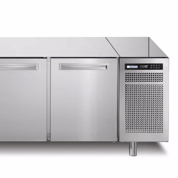 Bakkerij Koelwerkbank | SPRING | 590L | 3 Deuren (EN600x400) | -2°C/+7°C | Geforceerd | 0.25kW | Zonder Werkblad | 2004x790x800(h)mm