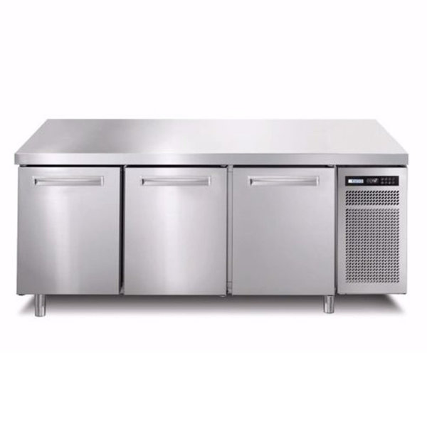 Bakkerij Koelwerkbank | SPRING | 590L | 3 Deuren (EN600x400) | -2°C/+7°C | Geforceerd | 0.25kW | 2004x800x900(h)mm