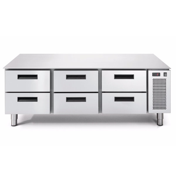 Koelwerkbank | LINEAR | Laag Model | 250L | 6 Laden (1/1 GN) | -2°C/+7°C | Geforceerd | 0.12kW | Zonder Werkblad | 1600x673x572(h)mm