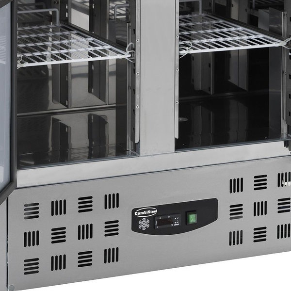 Koelwerkbank | 400L | 3 Deuren (1/1 GN) | +2°C/+8°C | Statisch + Ventilator | 1365x700x875(h)mm