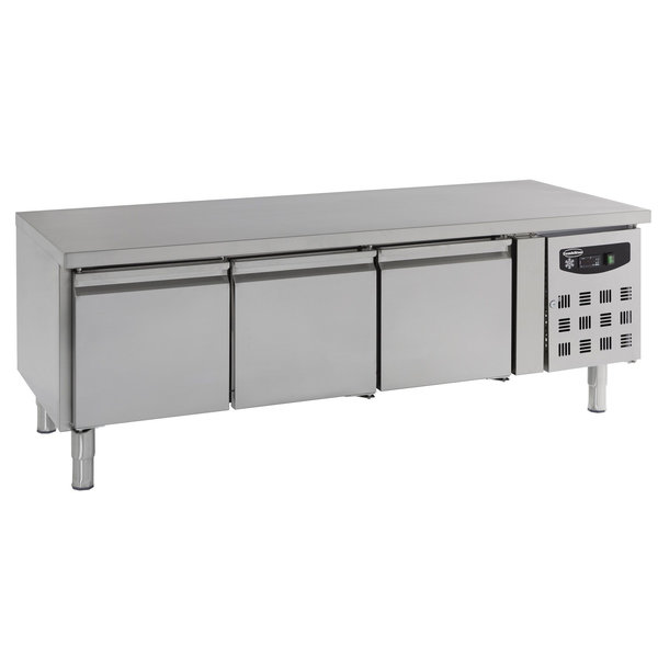 Koelwerkbank | Laag Model | 300L | 3 Deuren (1/1 GN) | +2°C/+8°C | Geforceerd | 0.34kW | 1795x700x650(h)mm