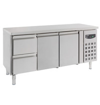 CombiSteel Koelwerkbank | STANDARD LINE | 417L | 2 Deuren + 2 Laden (1/1 GN) | +2°C/+8°C | Geforceerd | 1795x700x850(h)mm 