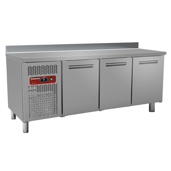 Koelwerkbank | 395L | 3 Deuren | 0°C/+8°C | Geventileerd | 0.36kW | Achteropstand | 2000x600x880/1000(h)mm