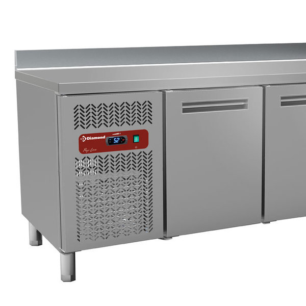 Koelwerkbank | 395L | 3 Deuren | 0°C/+8°C | Geventileerd | 0.36kW | Achteropstand | 2000x600x880/1000(h)mm