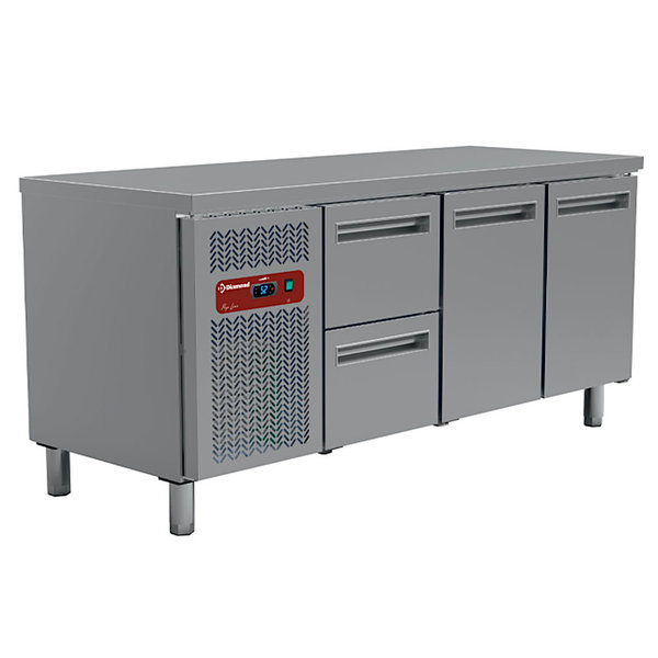 Koelwerkbank | 405L | 2 Deuren + 2 Laden (1/1 GN) | 0°C/+8°C | Geventileerd | 0.35kW | 1800x700x880/900(h)mm