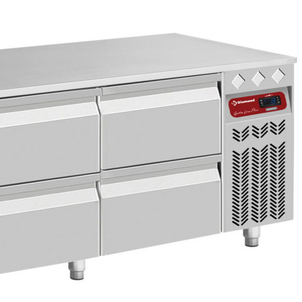 Koelwerkbank | Laag Model | 280L | 6 Laden (1/1 GN) | -2°C/+8°C | Geventileerd | 0.16kW | 1600x700x645/705(h)mm