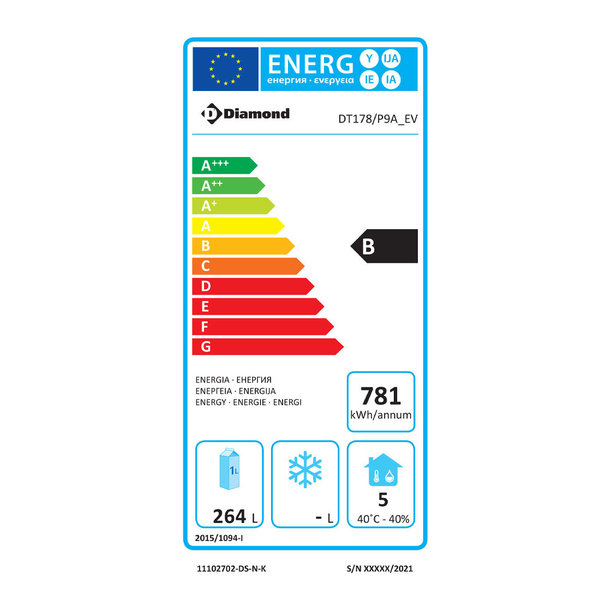 Koelwerkbank | Spoelbak | 405L | 3 Deuren (1/1 GN) | -2°C/+8°C | Statisch/Geventileerd | 0.25kW | Achteropstand | 1795x700x866/1045(h)mm