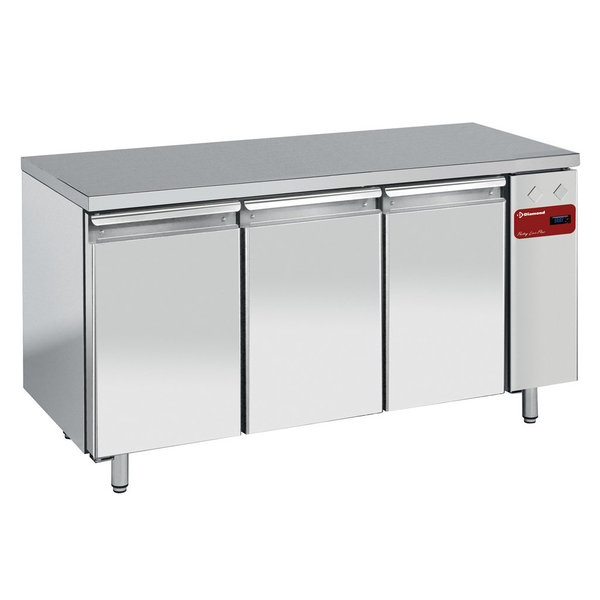 Bakkerij Koelwerkbank | 550L | 3 Deuren (EN600x400) | Voor Externe Koelunit | 1820x800x880/900(h)mm