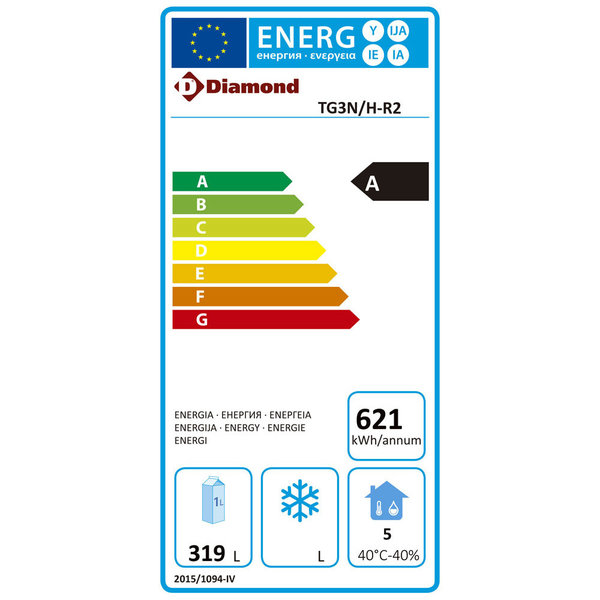 Koelwerkbank | Energiezuinig | 405L | 2 Deuren + 2 Laden (1/1 GN) | -2°C/+8°C | Geforceerd | 0.36kW | 1805x700x880/900(h)mm