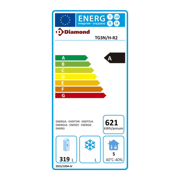Koelwerkbank | Energiezuinig | 405L | 6 Laden (1/1 GN) | -2°C/+8°C | Geforceerd | 0.36kW | 1805x700x880/900(h)mm