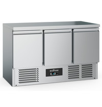 Ecofrost Koelwerkbank | 400L | 3 Deuren (1/1 GN) | +2°C/+8°C | Statisch + Ventilator | 1365x700x876(h)mm 