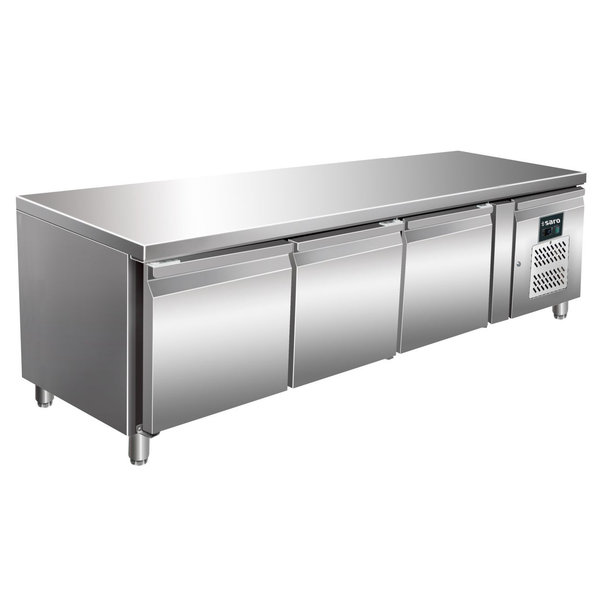 Koelwerkbank | Laag Model | 317L | 3 Deuren ( 1/1 GN) | -2°C/+8°C | Geforceerd | 0.35kW | 1795x700x650(h)mm