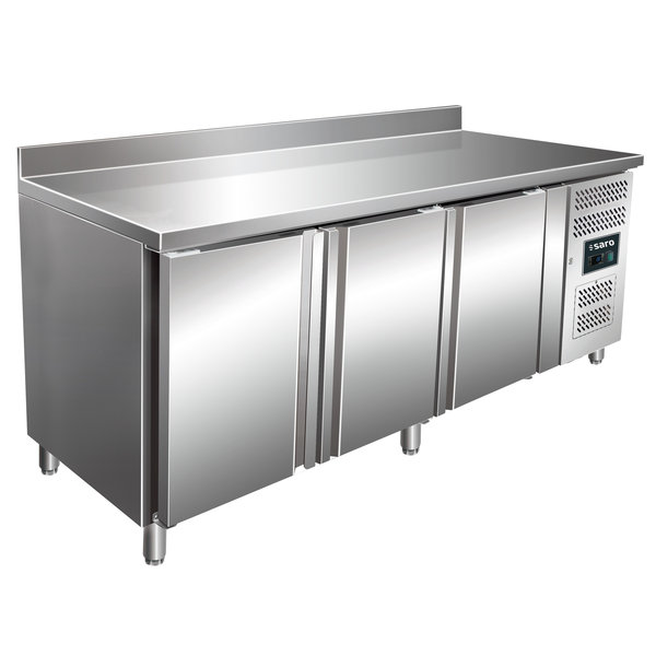Koelwerkbank | 465L | 3 Deuren (1/1 GN) | +2°C/+8°C | Geforceerd | 0.35kW | Achteropstand | 1795x700x890/990(h)mm