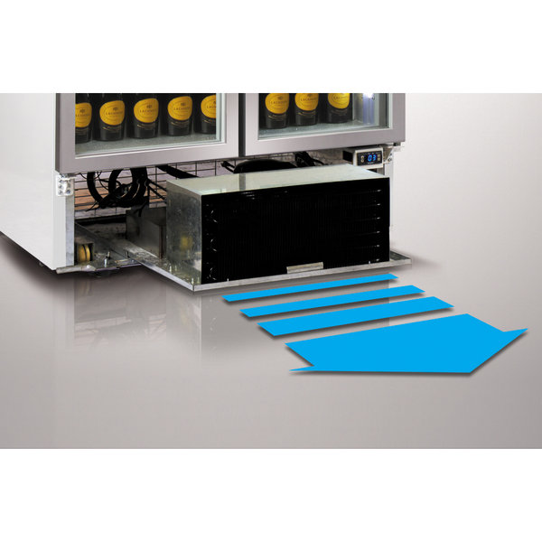 Koelkast | 885L | Wit/RVS | 0°C/+10°C | Geforceerd | Draaideuren | 1200x720x1990(h)mm