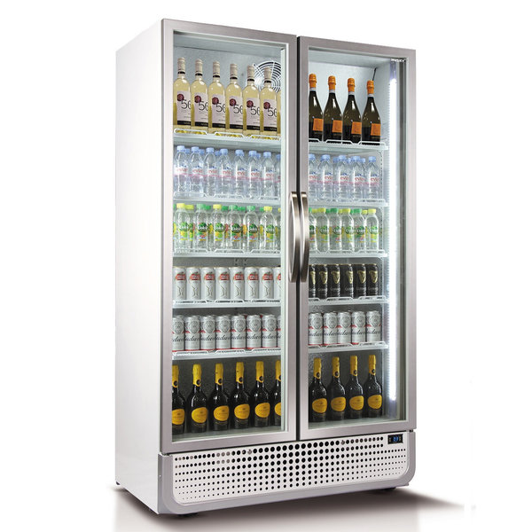 Koelkast | 885L | Wit/RVS | 0°C/+10°C | Geforceerd | Draaideuren | 1200x720x1990(h)mm