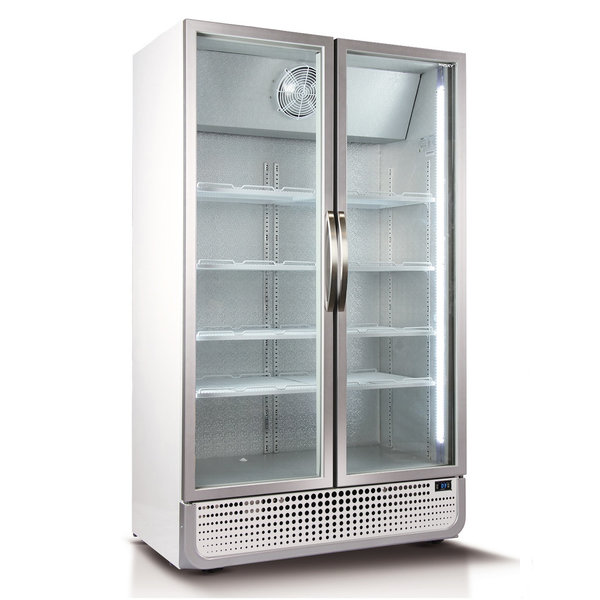 Koelkast | 885L | Wit/RVS | 0°C/+10°C | Geforceerd | Draaideuren | 1200x720x1990(h)mm