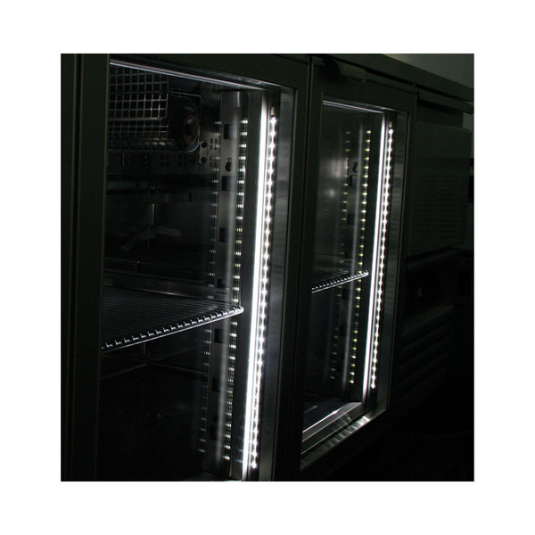 Koelwerkbank | 260L | 2 Glasdeuren (1/1 GN) | -2°C/+8°C | Geventileerd | 0.27kW | 1330x700x850/900(h)mm