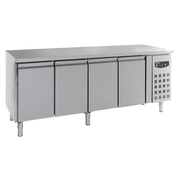 Koelwerkbank | 553L | 4 Deuren (1/1 GN) | +2°C/+8°C | Geforceerd | 0.34kW | 2230x700x850(h)mm