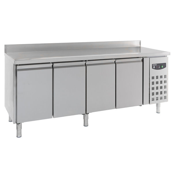 Koelwerkbank | 553L | 4 Deuren (1/1 GN) | +2°C/+8°C | Geforceerd | 0.34kW | Achteropstand | 2230x700x850/950(h)mm