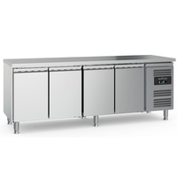 Ecofrost Koelwerkbank | 553L | 4 Deuren (1/1 GN) | +2°C/+8°C | Geforceerd | 2230x700x850(h)mm 