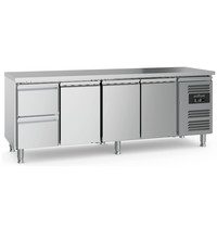 Ecofrost Koelwerkbank | 553L | 3 Deuren + 2 Laden (1/1 GN) | +2°C/+8°C | Geforceerd | 2230x700x850(h)mm 
