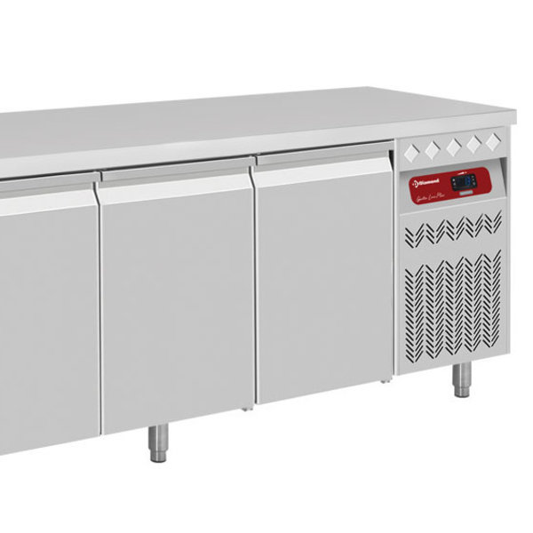 Koelwerkbank | 550L | 4 Deuren (1/1 GN) | -2°C/+8°C | Geventileerd | 0.38kW | 2260x700x866/960(h)mm