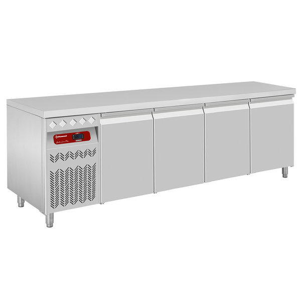 Koelwerkbank | 550L | 4 Deuren (1/1 GN) | -2°C/+8°C | Geventileerd | 0.38kW | 2260x700x866/960(h)mm