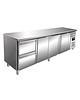 Saro Koelwerkbank | 615L | 3 Deuren + 2 Laden (1/1 GN) | -2°C/+8°C | Geforceerd | 2230x700x850/950(h)mm 