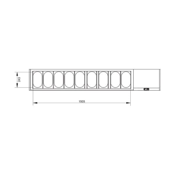 Opzetkoelvitrine | 9x 1/4 GN | 0°C/+8°C | Statisch | 0.14kW | 2020x324x387/401(h)mm