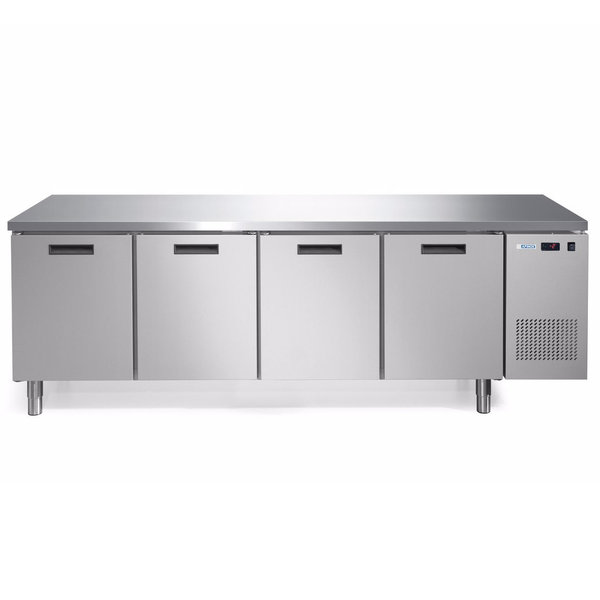Koelwerkbank | FRESH | 550L | 4 Deuren (1/1 GN) | +2°C/+7°C | Geforceerd | 0.21kW | 2452x700x850(h)mm