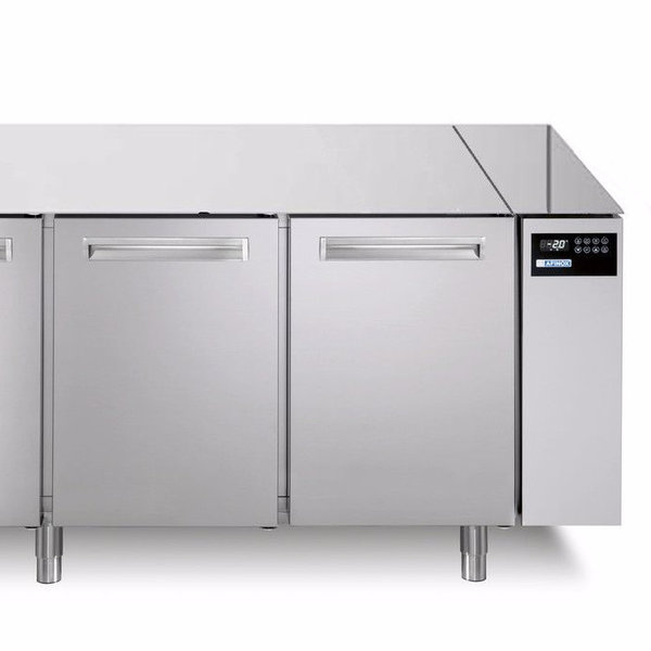 Koelwerkbank | SPRING | 550L | 4 Deuren (1/1 GN) | Voor Externe Koelunit | Zonder Werkblad | 2046x690x800(h)mm